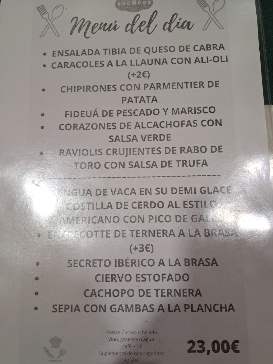 Bocados Menu - Image 1